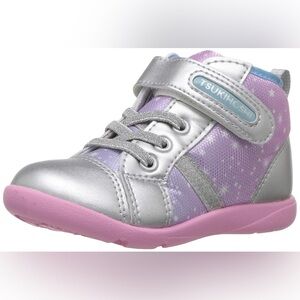 Tsukihoshi Silver and Purple Kids Sneakers